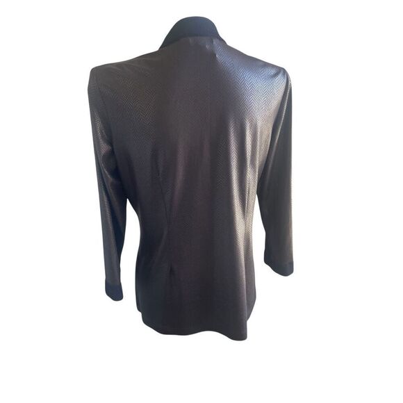 NWT Misook Dark Brown Open Front Snake Print Cardigan S - Picture 3 of 14